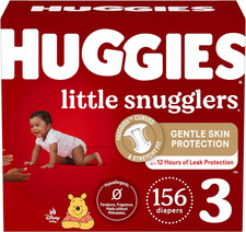 Little Snugglers Baby Diapers Size 3 16-28 lbs , 156 Count Pack