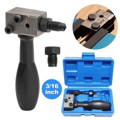 Universal Handheld Car Brake Line Flaring Tool Kit 3/16'' Double Flare + Storage