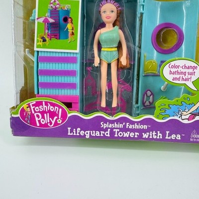 2002 Mattel Polly Pocket Splashin' Fashion Lea Lifeguard Tower
