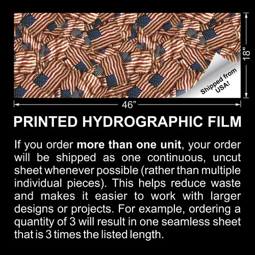 Constitutional Flags 23 - 18"x46" Hydrographic Film Dipping Dip Water Transfer - Picture 2 of 5