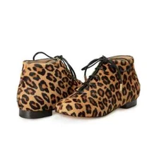 Boots Shoes Charlotte Olympia Girls "INCY BEATRIX" Pony Hair Leather Ankle