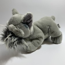 Russ The Schnauzer Gray Bean Plush Stuffed Animal Puppy Dog  4383 12" Long