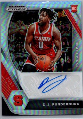 2021-22 Panini Prizm Draft Picks Draft Picks Auto #DP-DJF D.J. Funderburk RC