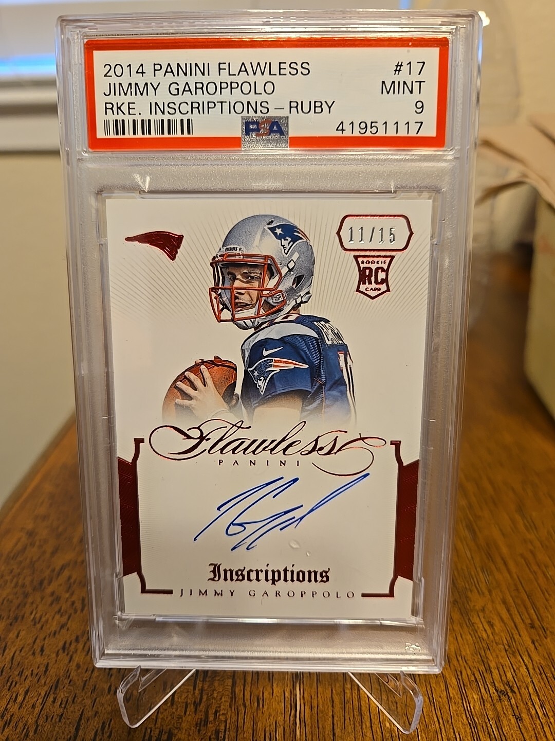 Jimmy Garoppolo Panini Flawless Rookie Inscriptions #17 Ruby