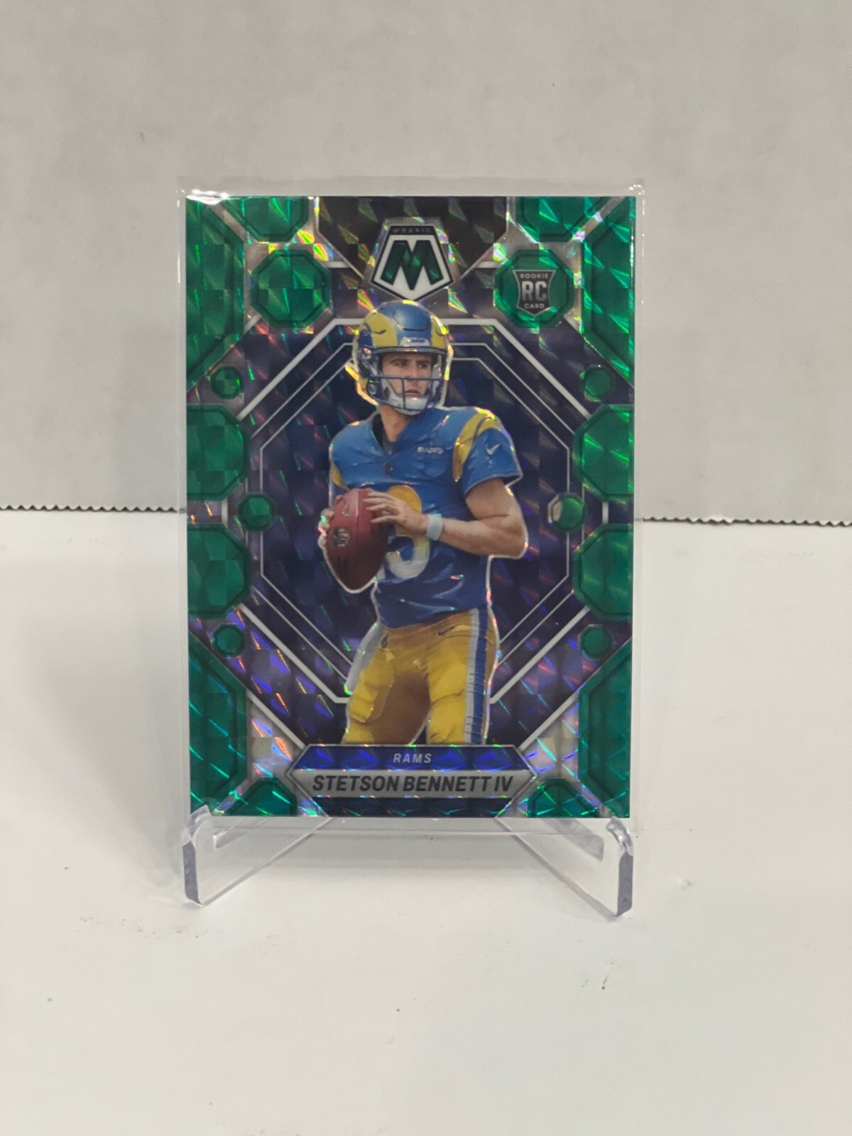 2023 Panini Mosaic Green Stetson Bennett IV RC #362 Los Angeles Rams
