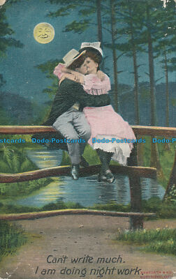 R100596 Can Not Write Much. I Am Doing Night Work. Woman with Man. Kiss. Bamfort