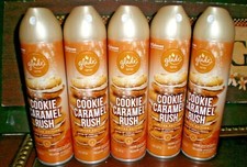 5 Glade COOKIE CARAMEL RUSH Room Spray Vanilla Cookie Caramel Scent