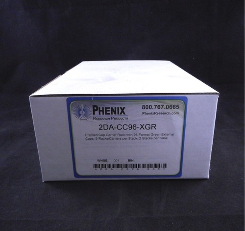PHENIX Plastic 96-Place Racks for PCR Tubes/Plates Green External Caps ...