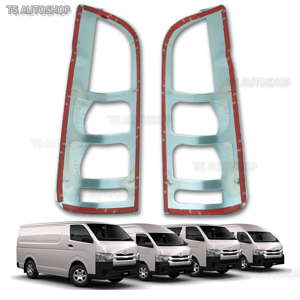 Chrome Red Tail Light Rear Lamp Cover Trim Fits Toyota Hiace