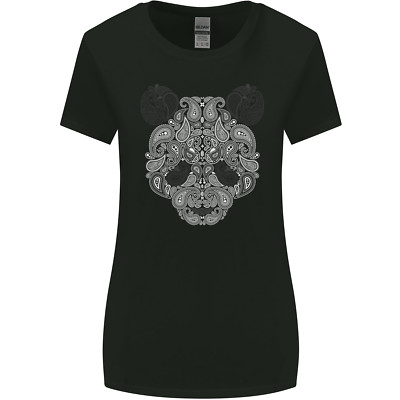 Paisley Pandabär Damen T-Shirt breiter geschnitten