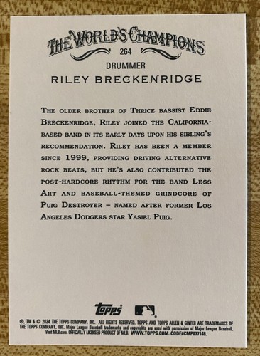 2024 Topps Allen & Ginter Riley Breckenridge Card 264 - Picture 2 of 4