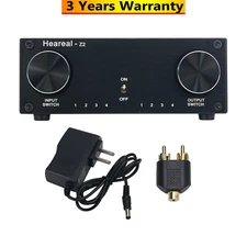 Lossless Audio Switcher 4 In 4 Out Selector Switch Hifi Audio Signal Adapter