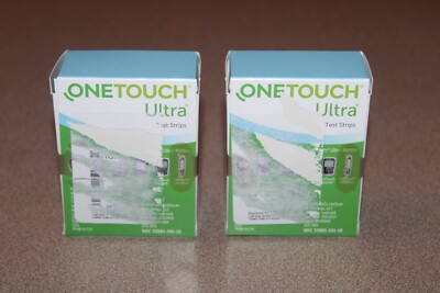 200 One Touch Ultra Diabetic Test Strips 2 100 Ct. Retail Boxes EXP 01/2024