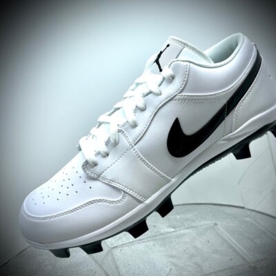 Nike Air Jordan 1 Retro MCS Low Baseball Cleats White Black CJ8524