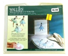 Wallies Wall Paper Cut Outs 25pkg Ballerinas 5" Pre-pasted Washable