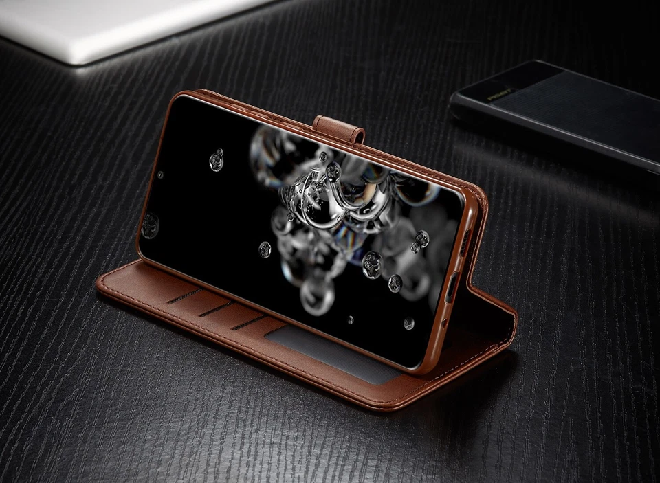 Leather Case For iPhone 17 16 15 14 13 12 11 Pro Max Magnetic Flip Wallet Cover - Image 2 of 4