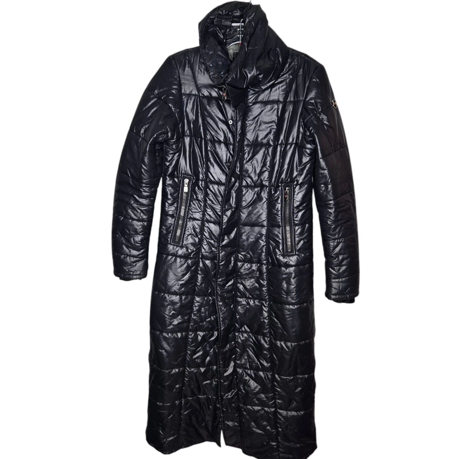 UNDERCOVER Victorinox donna lungo Puffer Jacket parka cappotto blu navy taglia small trapuntato primaloft