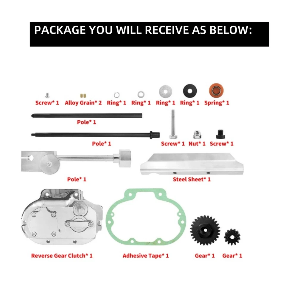 Embrague de marcha atrás cromado para Harley Touring Electra CVO Tri Glide 2014-2020 Foto 3 de 4