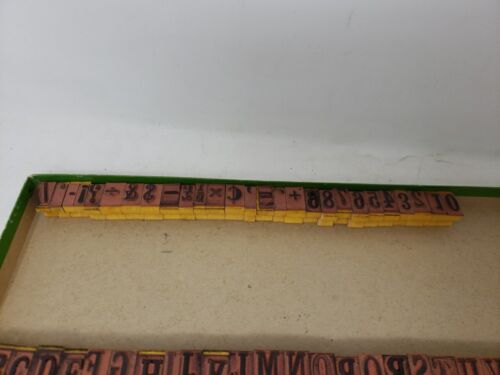 Vintage Rubber Stamp Alphabet Numbers Wood Block Print Set SUPERIOR TOYS 4710 - Picture 3 of 20