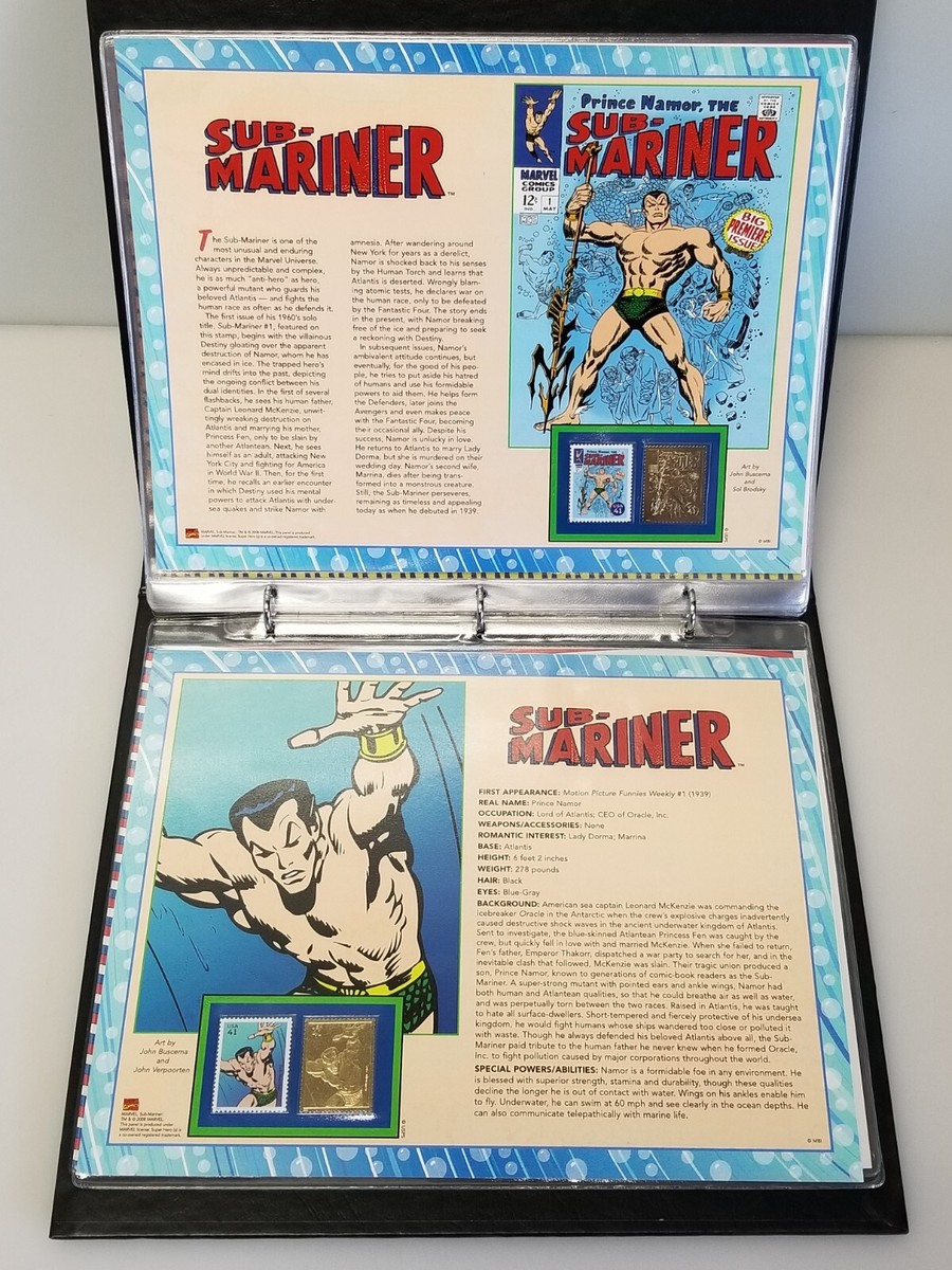 Marvel Super Heroes Collector Panels 22kt Stamp Superman Batman