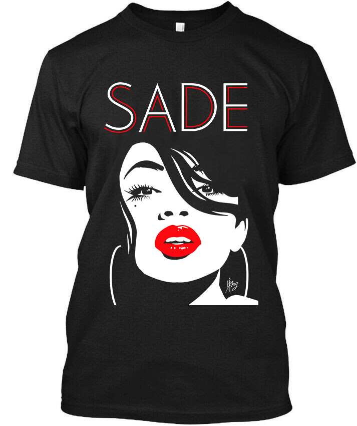 NWT Sade Adu Singer Musician Actress Face Art Graphic Retro Logo T