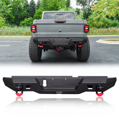 Vijay for Jeep Gladiator JT 2020-2024 New Rear Bumper Textured w/ 2 x D-Rings