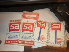 VINTAGE 60s SuperAmerica OIL Co.  stamp COUPON BOOKS plus HOLIDAY STATION STAMPS