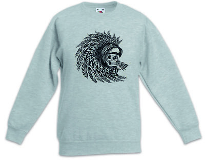 DEAD AZTEC WARRIOR Kinder Pullover Indians Sign Mayans Azteken Krieger Skelett