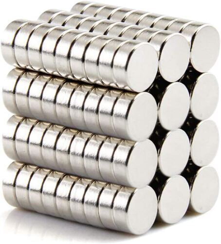 8mmx5mm Small Refrigerator Magnets Round Crafts Nickel Fridge Office Magnets N50 - Picture 1 of 4