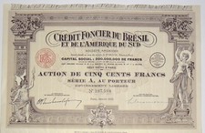 Credit Land Des Brasilien Und AMERIKA Des Süd Action Von 500 Frs 1928