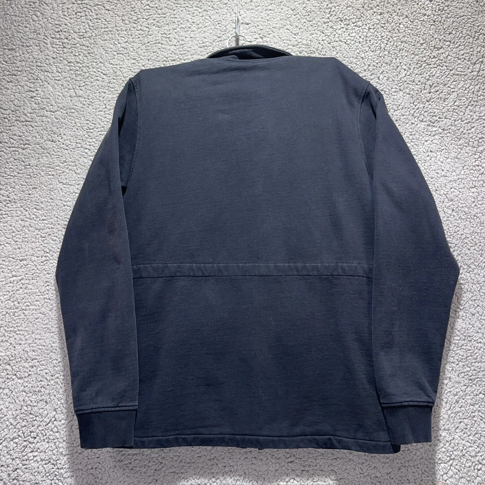 Hurley Size Large Black Jacket 100% Cotton Full Button Zip Front Utility Coat - Image 2 of 4