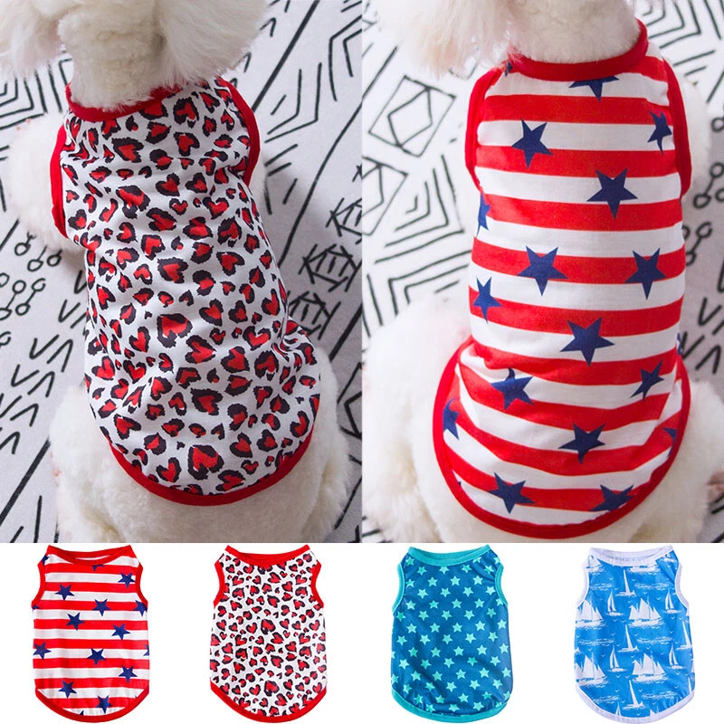 Cute Pet Clothes Cat Small Dog T-Shirts for Puppy Chihuahua Vest Clothing Summer - Image 4 of 4