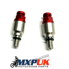 CR80 FORK BLEEDERS IN RED BLEEDER VALVES FOR SHOWA KAYABA FORKS CR 80 (188)