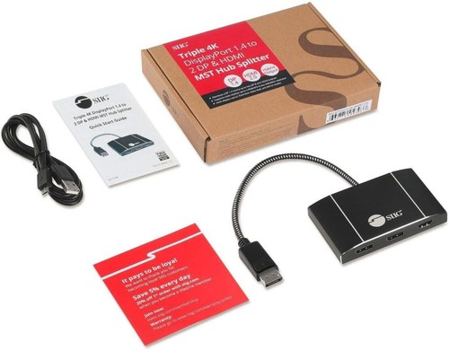 Compact DisplayPort Multiport MST Hub: Extend to 2 DP Screens & 1 HDMI Output - Picture 10 of 10