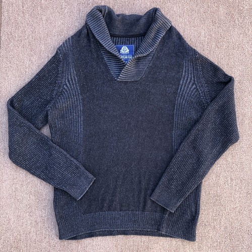 American Rag mens sweater gray cowl 