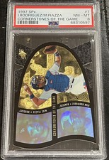 1997 SPx Cornerstones Mike Piazza Ivan Rodriguez PSA 8 HOLOGRAM /500 DIE CUT #7