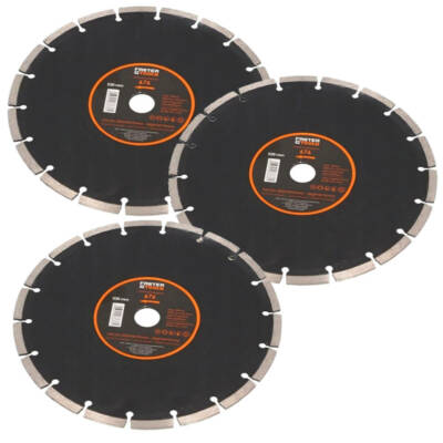 3x Faster Tools Diamond Cutting Disc 230mm x 22.2mm 676 80m/s 6600rpm EN 13236