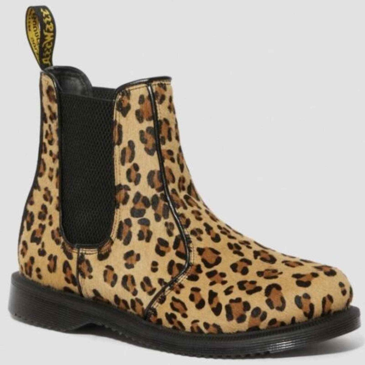 Women's Sz 5 Dr. Martens Flora Hair-on Slip on Chelsea BOOTS