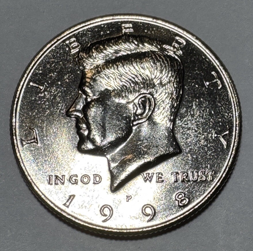 1998-P Kennedy Half Dollar 50cent Coin from US Mint Set