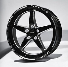2 Vms Drag Racing V-star 18x5 Front Skinnies Wheels Rims 5x115 -30 Et Milled Blk 2 Vms Drag Racing V-star 18x5 Front Skinnies Wheels Rims 5x115 -30 Et Milled Blk