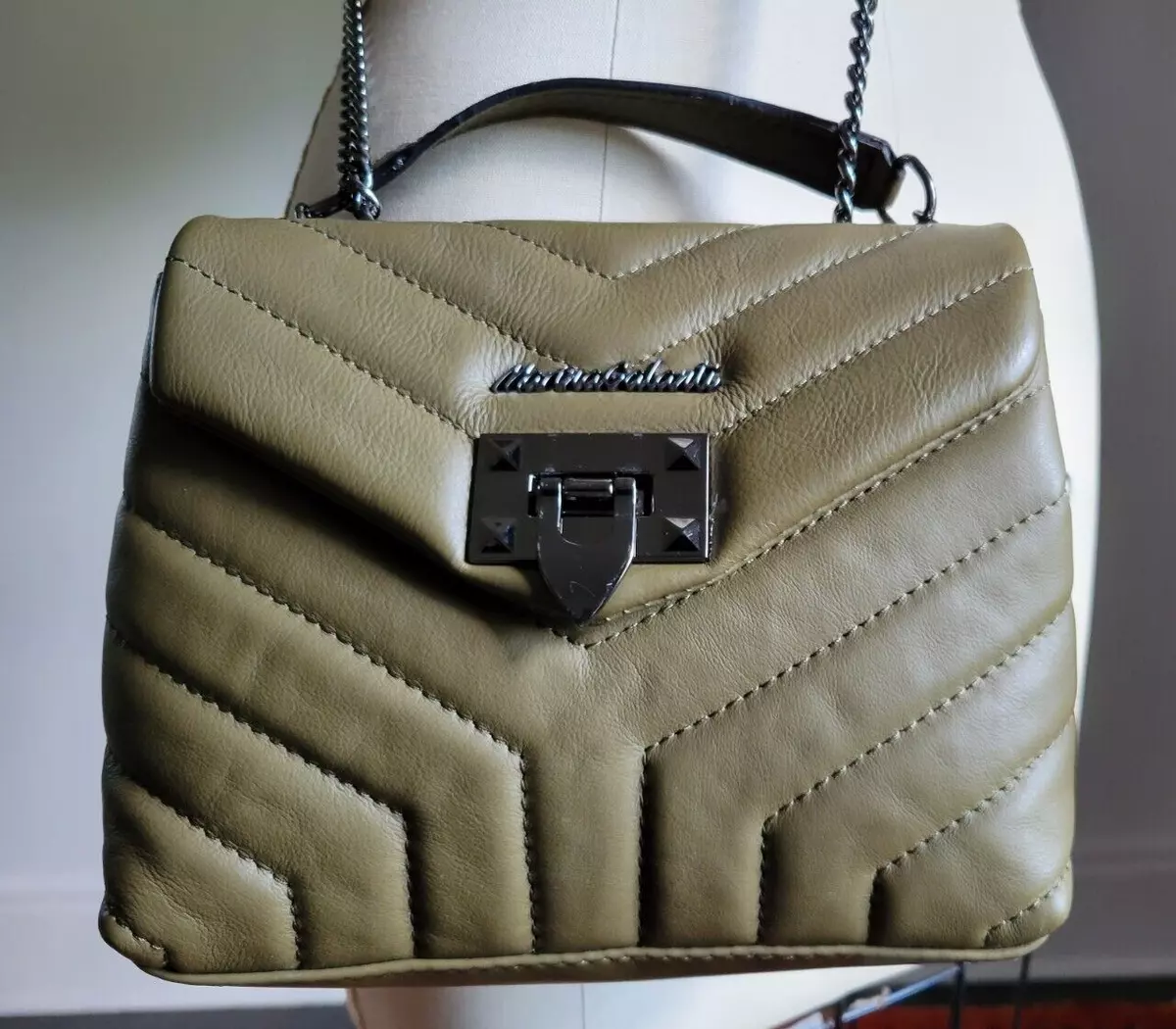 Olive green shoulder best sale bag