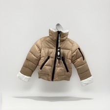 DKNY Sherpa-Lined Puffer Jacket For Girls In Beige, Size Is 5/6