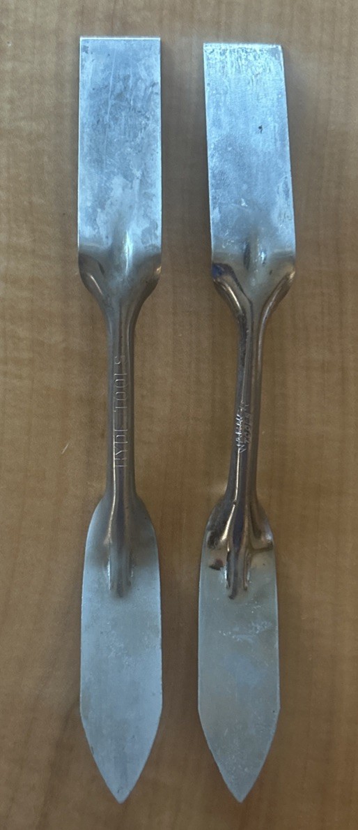 Vtg Warner/Hyde Tools 1" Putty Knife & Scraper Trowel All In One Tool, Lot Of 2