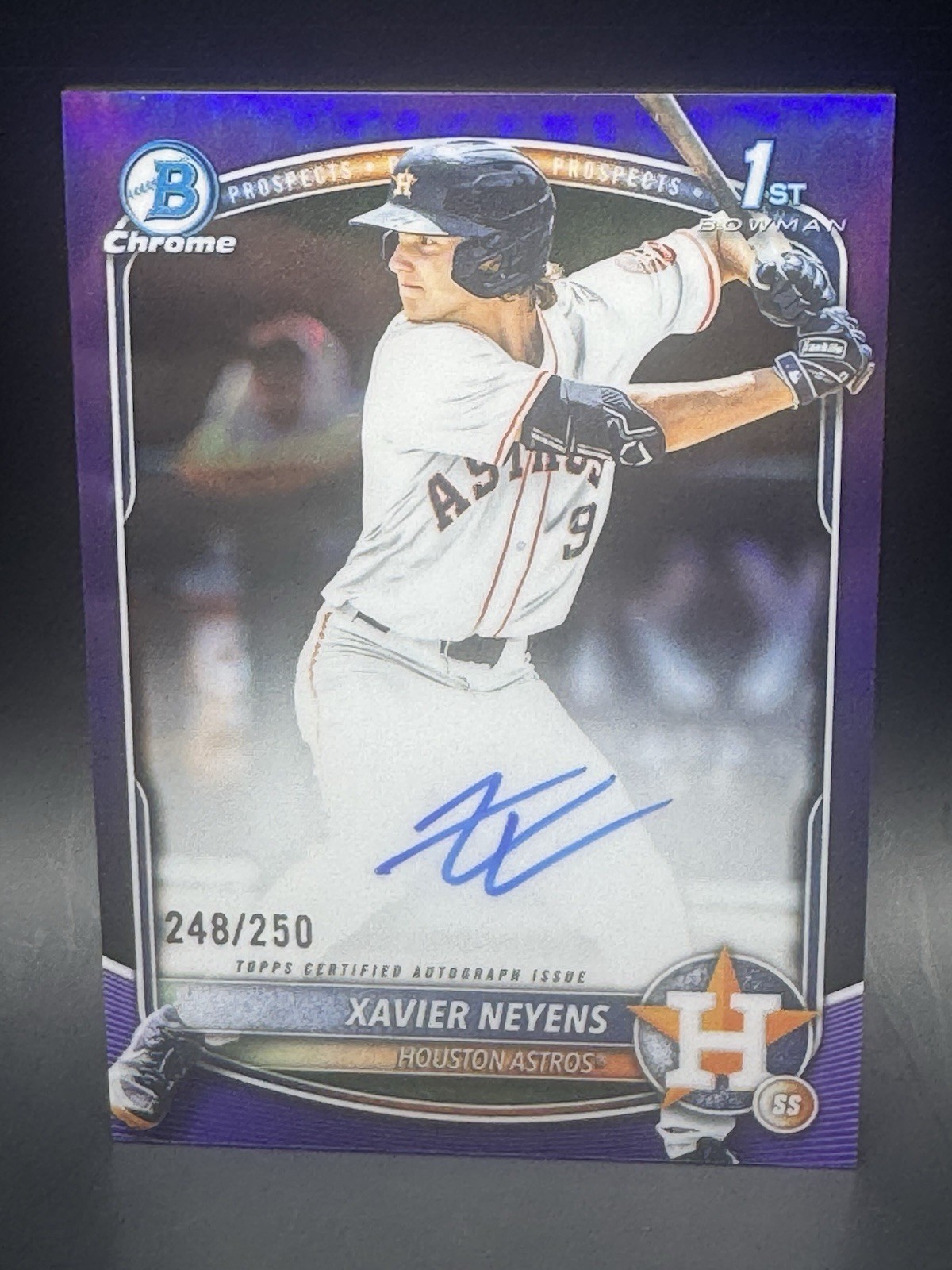 🔥2025 Bowman Chrome Draft Autographs Purple Refractor /250 #CPAXN Xavier Neyens