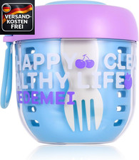 Müsli To Go Becher 500ml mit Gabel Auslaufsicheres Joghurtbehälter langlebig