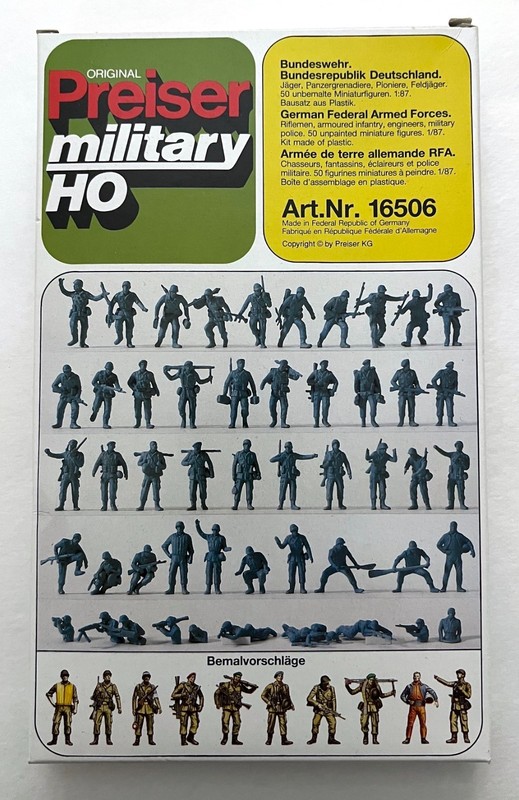 Preiser 1/87 HO scale Bundeswehr (German Federal Armed Forces) plastic figures