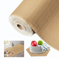 Beautysaid Shelf and Drawer Liner for Kitchen Cabinet Non Adhesive Non Slip ...