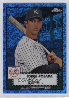 2021 Chrome Platinum Anniversary Blue Mini-Diamond Refractor Jorge Posada 0c6