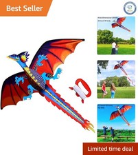Durable 62" Stereoscopic Dragon Kite - Perfect for Kids and Adults - Easy to Fly
