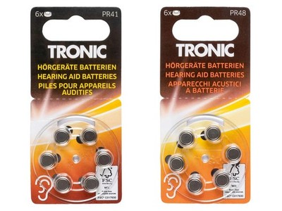 Tronic Hörgeräte Batterien 6 Stück Ansmann PR41 PR48 P312 312 P13 13 ZL3 ZL2